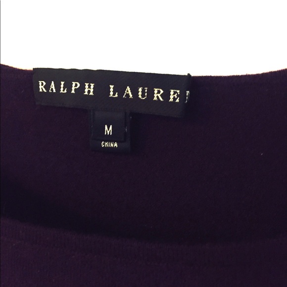 RL Black Label Cashmere Top in Merlot - Picture 5 of 9